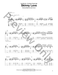 Skinny Love Guitar and Fretted sheet music cover